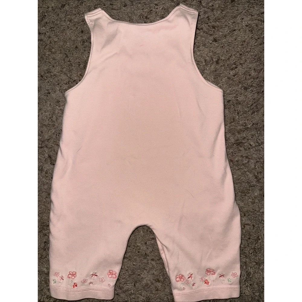 Baby Girls Vintage Carter's Classics Overalls/Jumper No Shirt Pink Flowers 6-9M